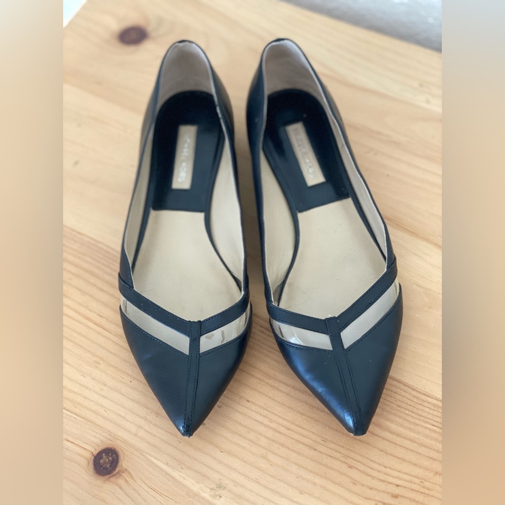 Michael Kors pointy toe genuine leather flats